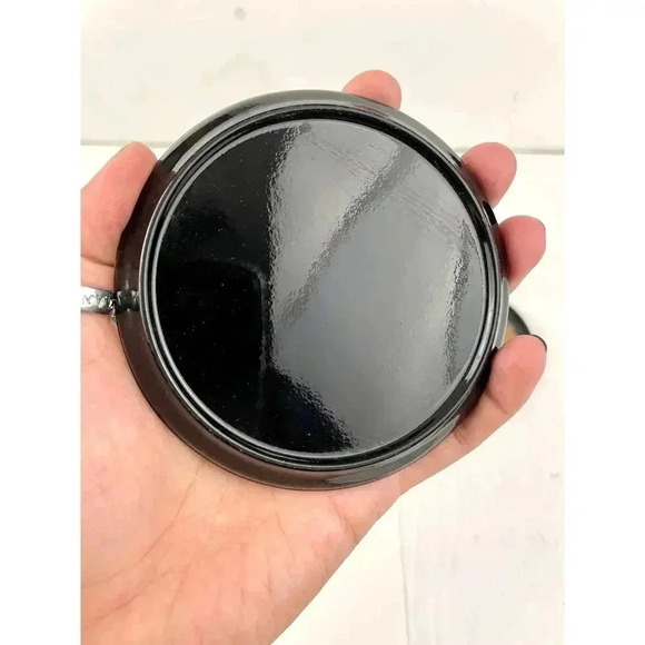 VTG Black Set of 6 Round Cork Coaster Set MCM Barware Original - Picture 7 of 10